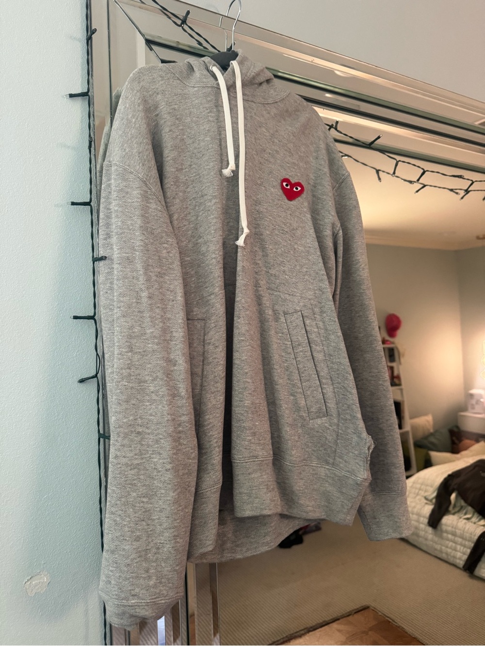 COMME DES GARÇONS PLAY Women’s Grey Hoodie